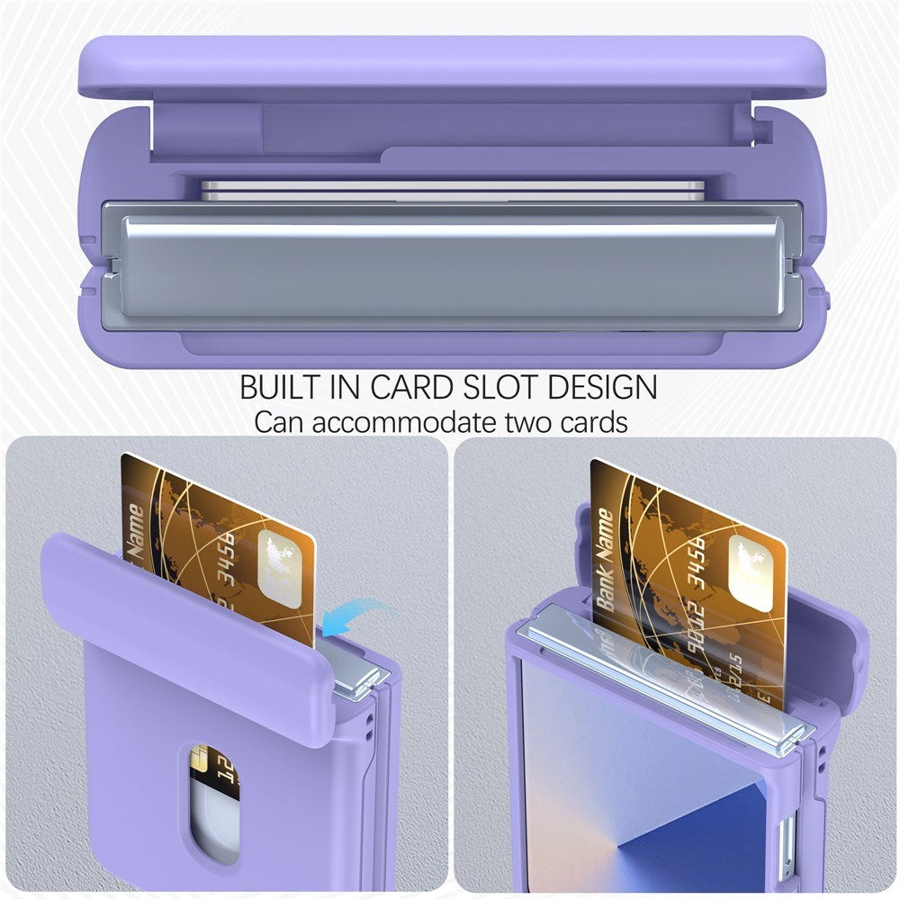 EIDERWOOD Samsung Galaxy Z Flip7 FE / Flip6 Hard Plast Deksel m. Kortholder - Lilla