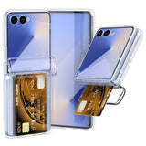 EIDERWOOD Samsung Galaxy Z Flip7 FE / Flip6 Hard Plast Deksel m. Kortholder - Gjennomsiktig