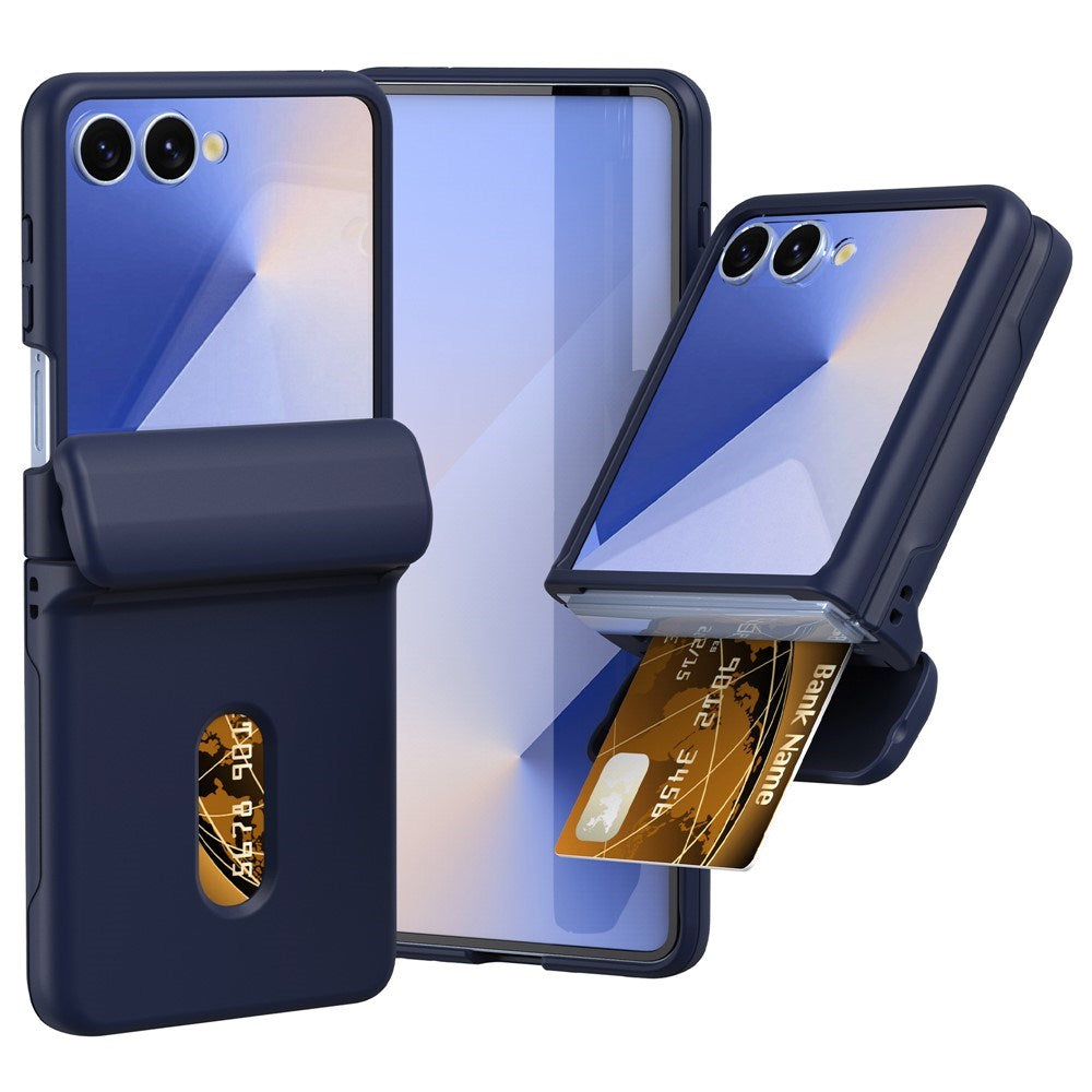 EIDERWOOD Samsung Galaxy Z Flip7 Hard Plast Deksel m. Kortholder - Mørkblå