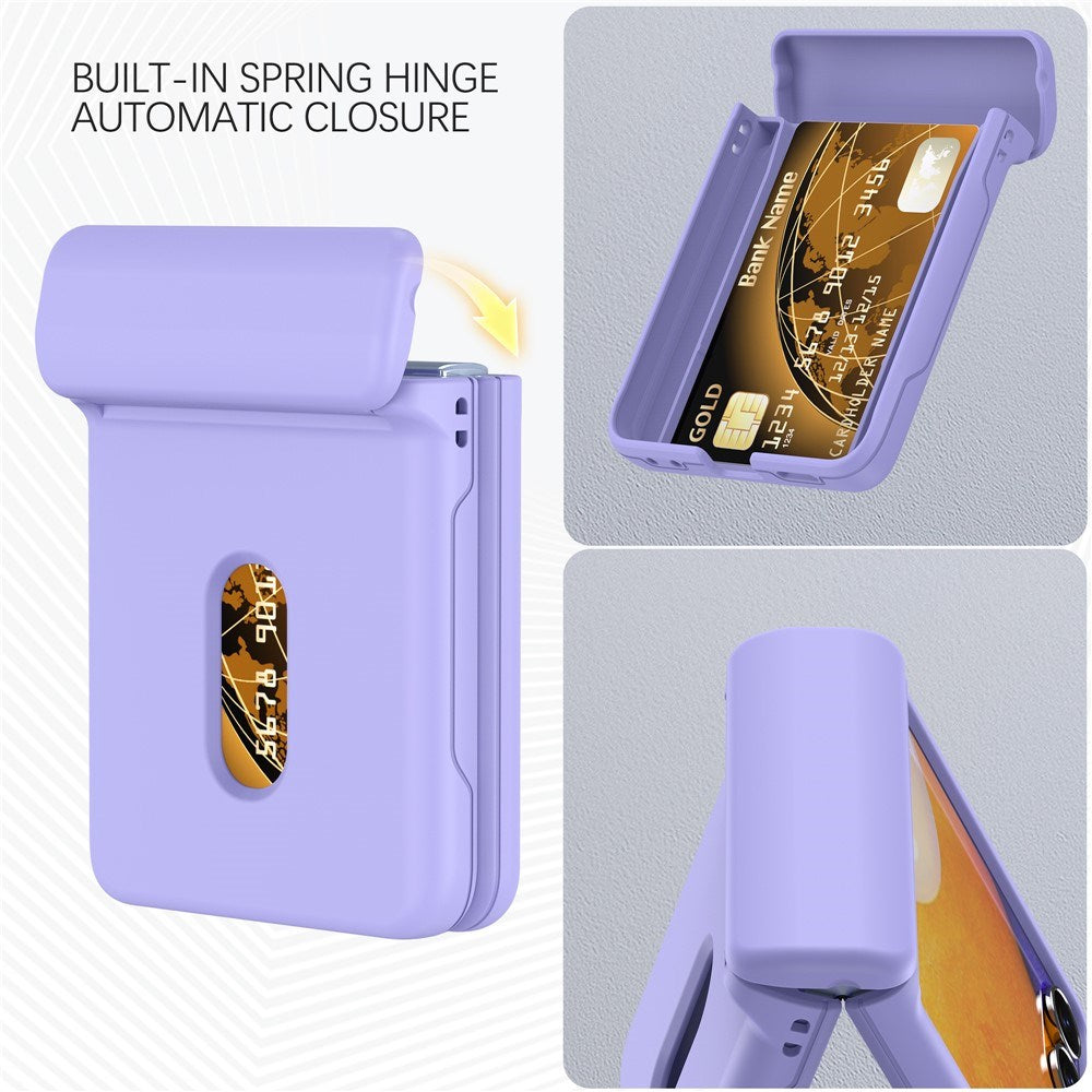 EIDERWOOD Samsung Galaxy Z Flip7 Hard Plast Deksel m. Kortholder - Lilla