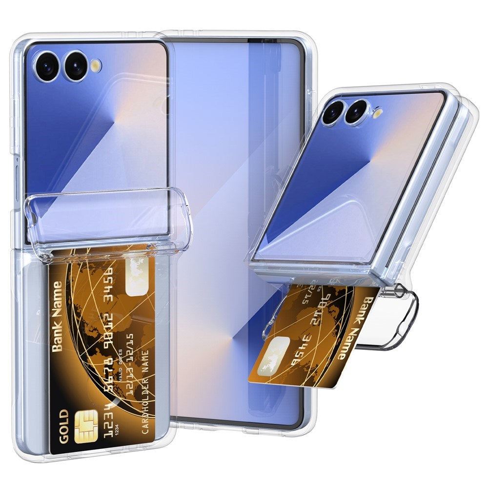 EIDERWOOD Samsung Galaxy Z Flip7 Hard Plast Deksel m. Kortholder - Gjennomsiktig