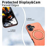EIDERWOOD iPhone 17 Deksel med Roterende Kickstand – Oransje