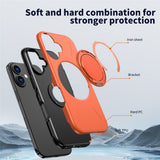 EIDERWOOD iPhone 17 Deksel med Roterende Kickstand – Oransje
