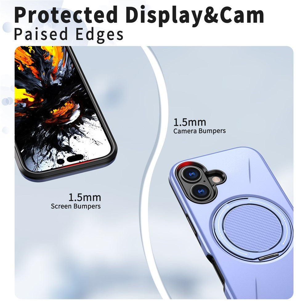 EIDERWOOD iPhone 17 Deksel med Roterende Kickstand – Lilla