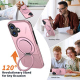 EIDERWOOD iPhone 17 Deksel med Roterende Kickstand – Rosa