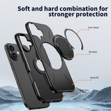 EIDERWOOD iPhone 17 Deksel med Roterende Kickstand – Svart