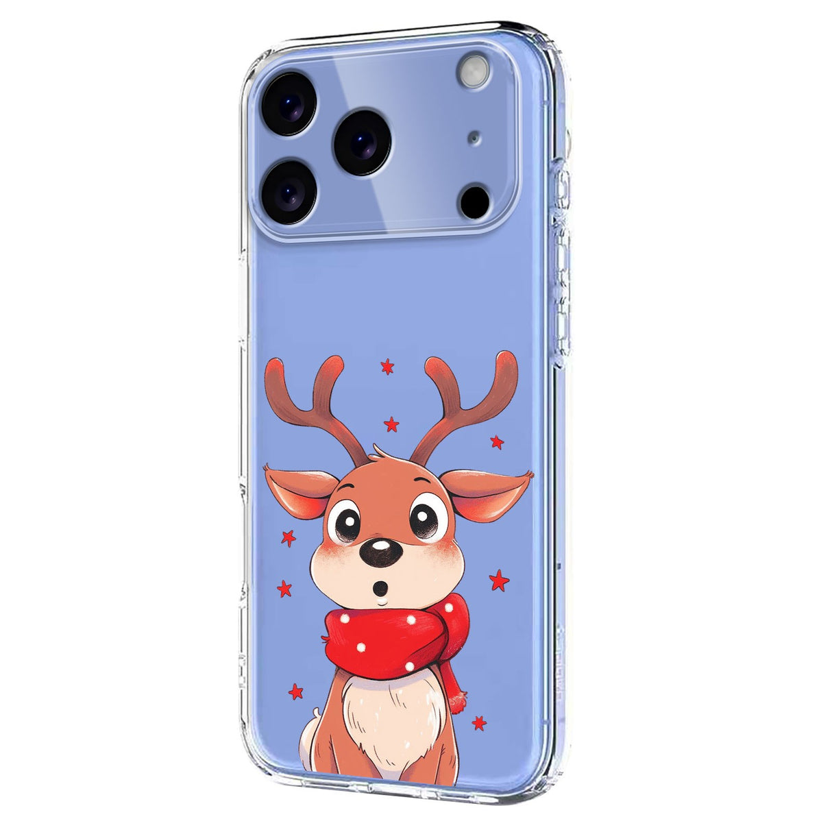 EIDERWOOD iPhone 17 Pro Fleksibelt Plast Juledeksel med Motiv - Gjennomsiktig / Reinsdyr
