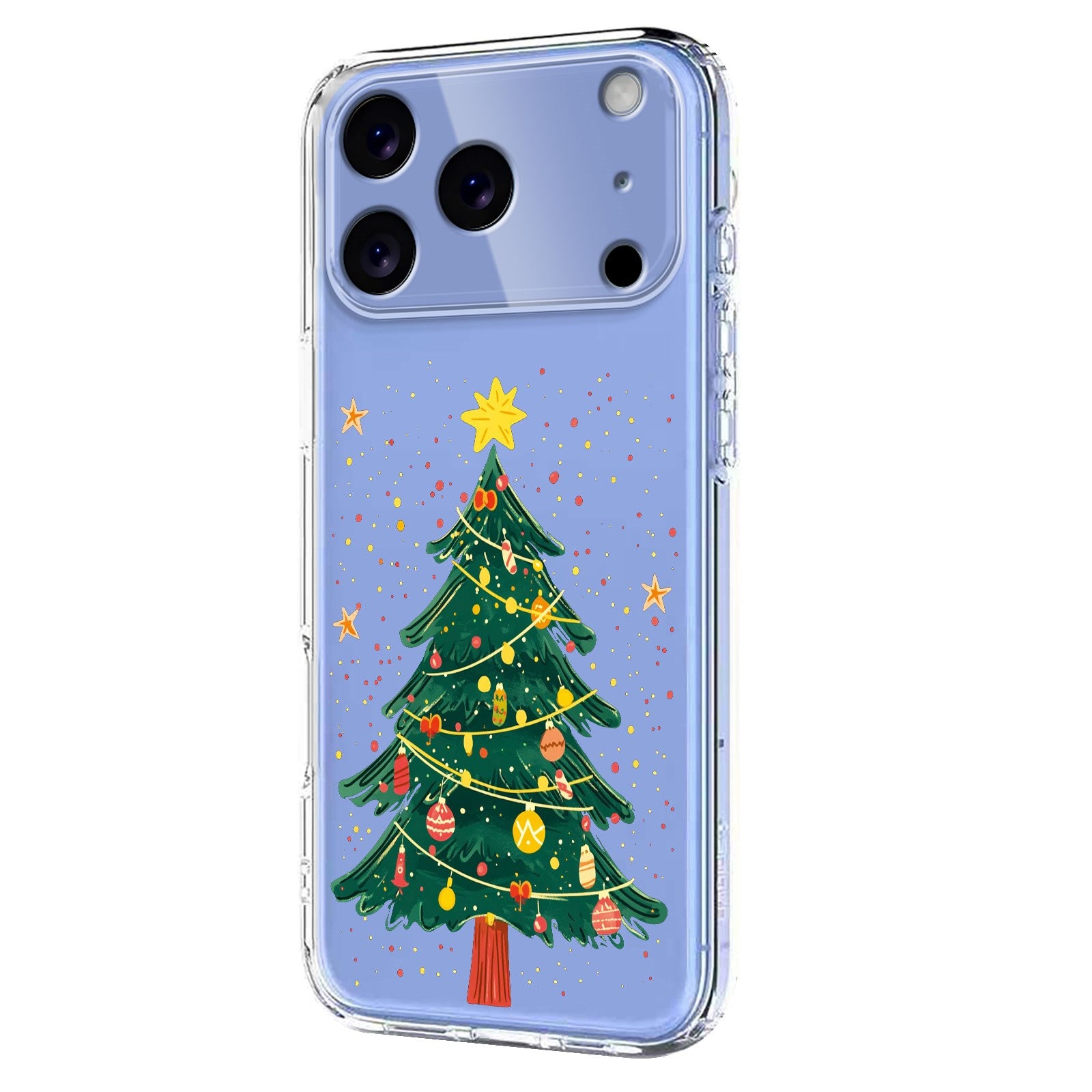 EIDERWOOD iPhone 17 Pro Fleksibelt Plast Juledeksel med Motiv - Gjennomsiktig / Juletre