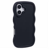 EIDERWOOD iPhone 17 Fleksibelt Plast Wavy Deksel - Svart