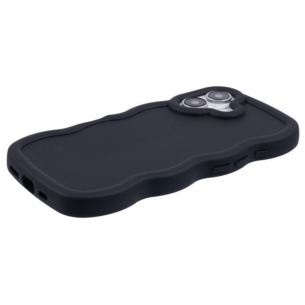 EIDERWOOD iPhone 17 Fleksibelt Plast Wavy Deksel - Svart