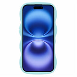 EIDERWOOD iPhone 17 Fleksibelt Plast Wavy Deksel - Blå