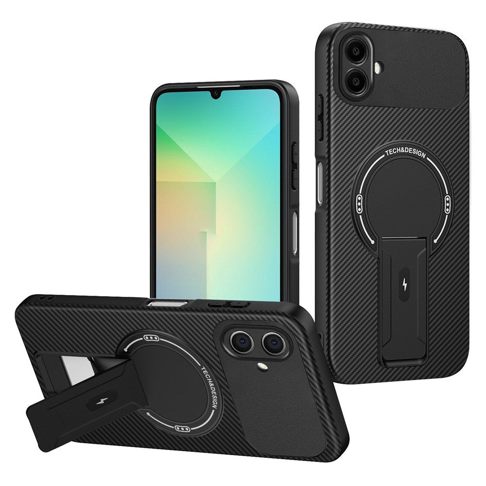 Samsung Galaxy A07 EIDERWOOD Hybrid Deksel med Stativfunksjon - MagSafe Kompatibel - Svart