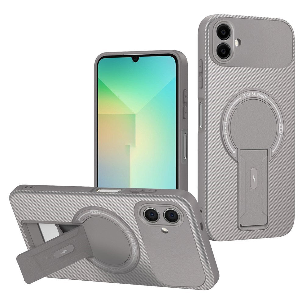 Samsung Galaxy A07 EIDERWOOD Hybrid Deksel med Stativfunksjon - MagSafe Kompatibel - Grå
