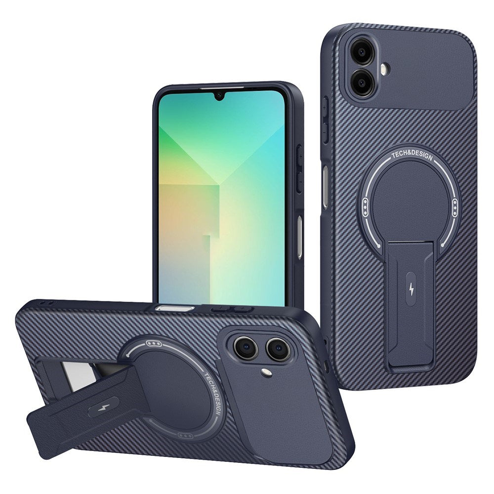Samsung Galaxy A07 EIDERWOOD Hybrid Deksel med Stativfunksjon - MagSafe Kompatibel - Blå