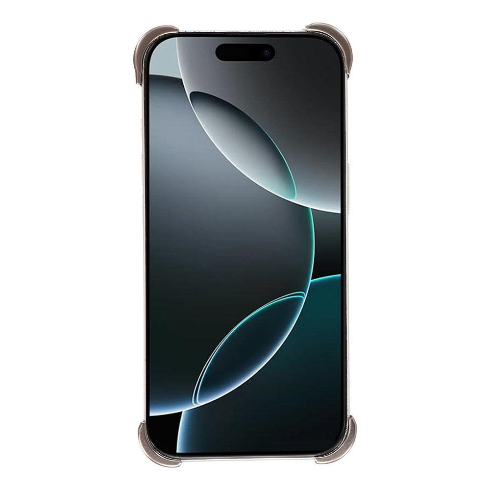 iPhone 16 Pro Todelt Metall Bumper Deksel m. Støttefunksjon & Linsebeskytter - Titanium