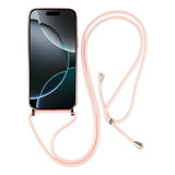EIDERWOOD iPhone 17 Pro Fleksibelt Plast Deksel med Justerbar Stropp - MagSafe Kompatibel - Gjennomsiktig / Rosa