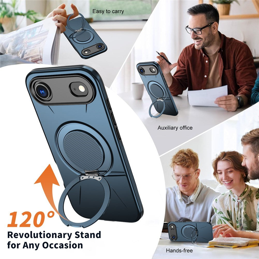 EIDERWOOD iPhone Air Deksel med Roterende Kickstand – Blå