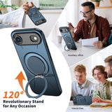 EIDERWOOD iPhone Air Deksel med Roterende Kickstand – Blå