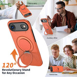 EIDERWOOD iPhone Air Deksel med Roterende Kickstand – Oransje