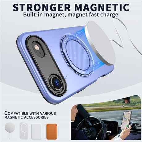 EIDERWOOD iPhone Air Deksel med Roterende Kickstand – Lilla
