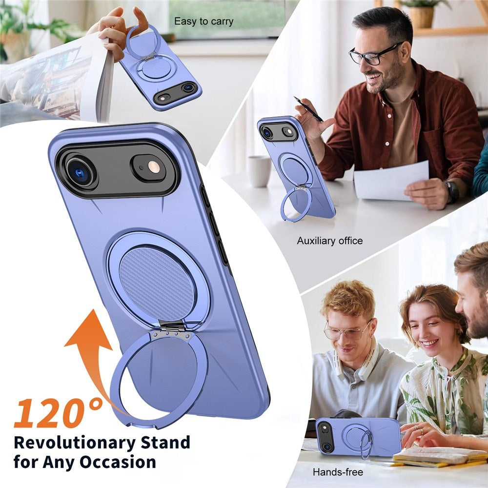 EIDERWOOD iPhone Air Deksel med Roterende Kickstand – Lilla