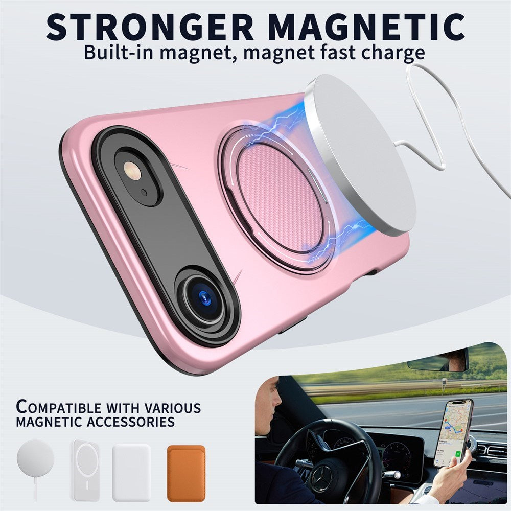 EIDERWOOD iPhone Air Deksel med Roterende Kickstand – Rosa