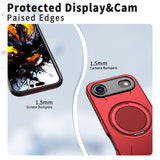 EIDERWOOD iPhone Air Deksel med Roterende Kickstand – Rød