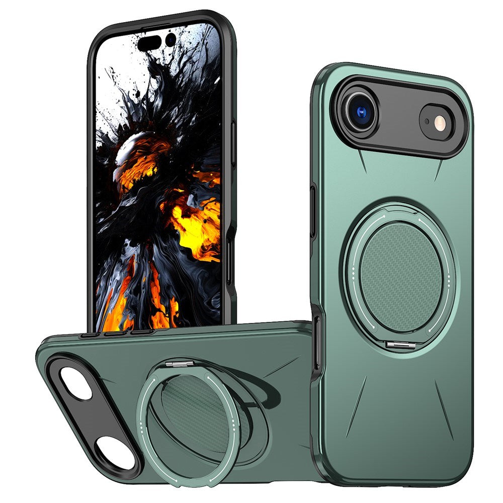 EIDERWOOD iPhone Air Deksel med Roterende Kickstand – Grønn