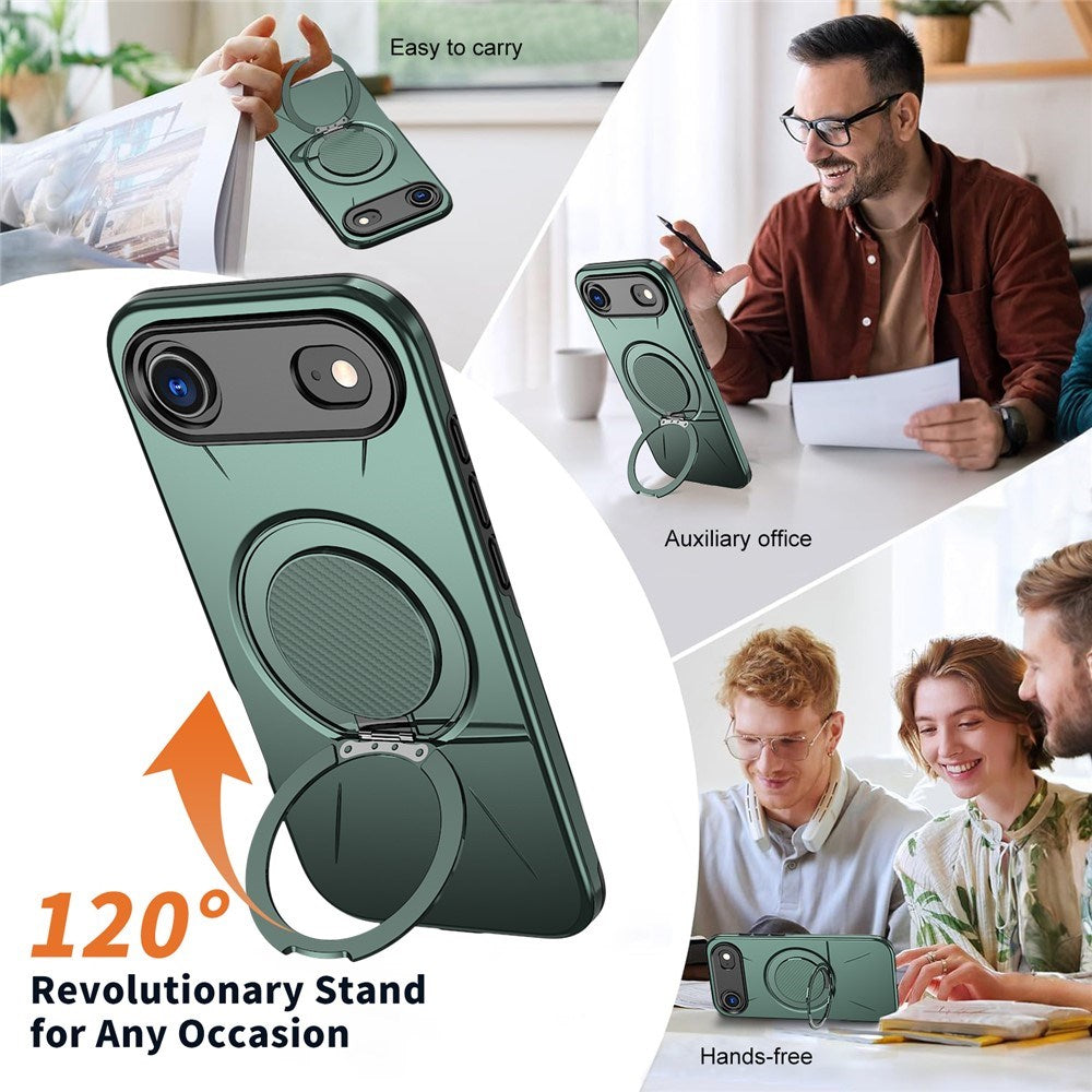 EIDERWOOD iPhone Air Deksel med Roterende Kickstand – Grønn
