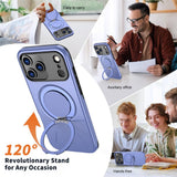 EIDERWOOD iPhone 17 Pro Deksel med Roterende Kickstand – Lilla