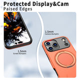 EIDERWOOD iPhone 17 Pro Deksel med Roterende Kickstand – Oransje