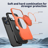 EIDERWOOD iPhone 17 Pro Deksel med Roterende Kickstand – Oransje