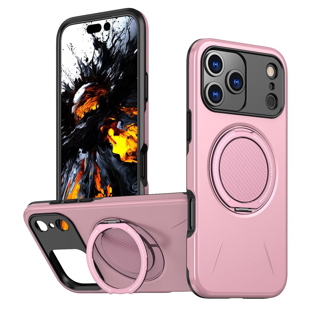 EIDERWOOD iPhone 17 Pro Deksel med Roterende Kickstand – Rosa