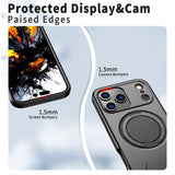 EIDERWOOD iPhone 17 Pro Deksel med Roterende Kickstand – Svart