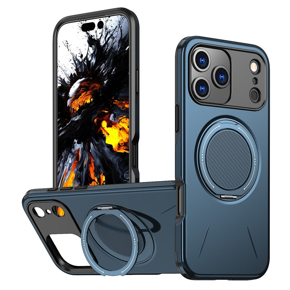 EIDERWOOD iPhone 17 Pro Deksel med Roterende Kickstand – Blå