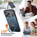 EIDERWOOD iPhone 17 Pro Deksel med Roterende Kickstand – Blå