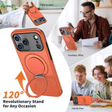 EIDERWOOD iPhone 17 Pro Max Deksel med Roterende Kickstand – Oransje