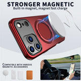 EIDERWOOD iPhone 17 Pro Max Deksel med Roterende Kickstand – Rød