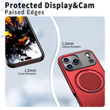 EIDERWOOD iPhone 17 Pro Max Deksel med Roterende Kickstand – Rød