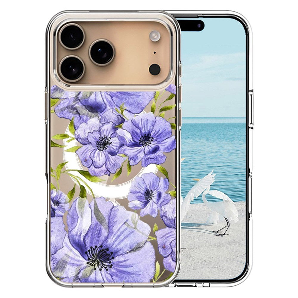 EIDERWOOD iPhone 17 Pro Max Hybrid Plast Deksel – MagSafe-kompatibelt – Blomsterblader