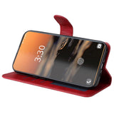 Samsung Galaxy S23 Ultra Flippdeksel i Skinn med Lommebok - Rød
