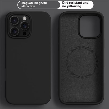 iPhone 16 Pro Max 2-i-1 Silikon & Hard Plast Deksel - MagSafe Kompatibel - Svart