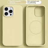 iPhone 16 Pro Max 2-i-1 Silikon & Hard Plast Deksel - MagSafe Kompatibel - Gul