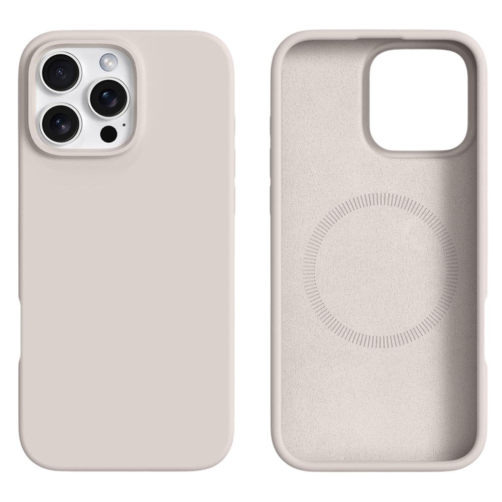 iPhone 16 Pro 2-i-1 Silikon & Hard Plast Deksel - MagSafe Kompatibel - Beige