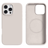 iPhone 16 Pro 2-i-1 Silikon & Hard Plast Deksel - MagSafe Kompatibel - Beige