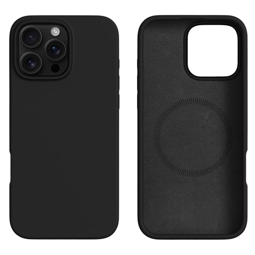 iPhone 16 Pro 2-i-1 Silikon & Hard Plast Deksel - MagSafe Kompatibel - Svart