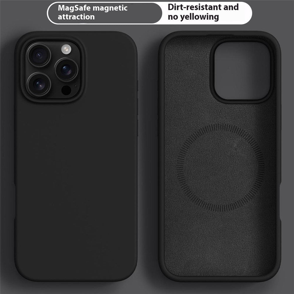 iPhone 16 Pro 2-i-1 Silikon & Hard Plast Deksel - MagSafe Kompatibel - Svart
