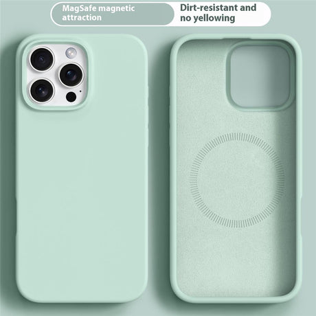 iPhone 16 Pro 2-i-1 Silikon & Hard Plast Deksel - MagSafe Kompatibel - Lys Grønn
