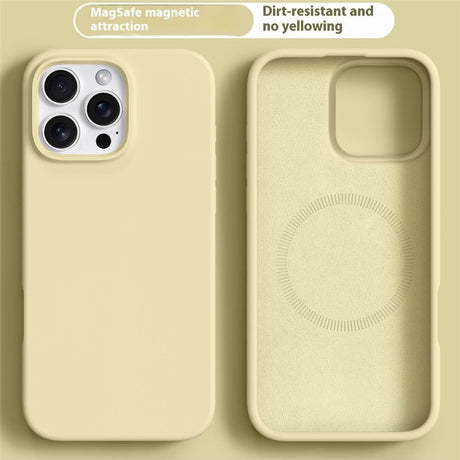 iPhone 16 Pro 2-i-1 Silikon & Hard Plast Deksel - MagSafe Kompatibel - Gul