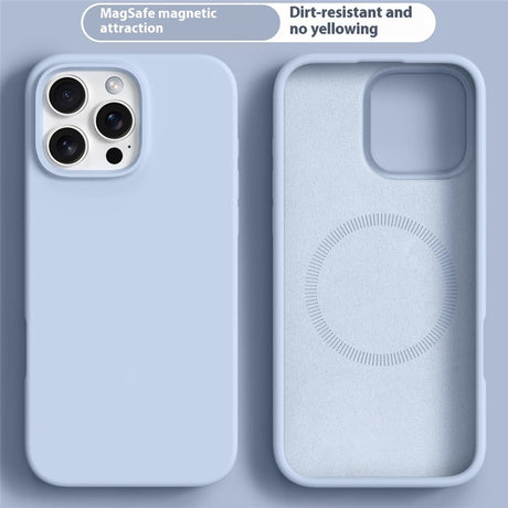 iPhone 16 Pro 2-i-1 Silikon & Hard Plast Deksel - MagSafe Kompatibel - Lysblå
